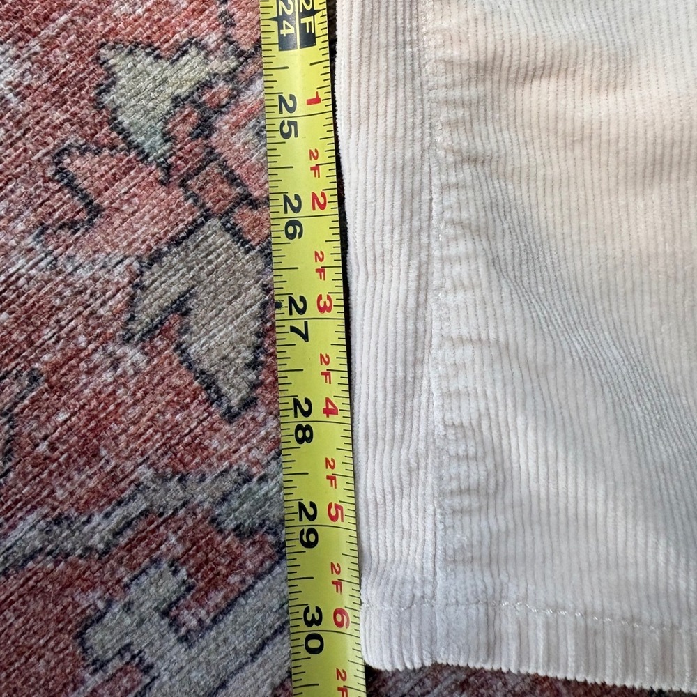 Anthropologie Pilcro Cream Corduroy Wide Leg High Rise Pants | Size 29 - Picture 6 of 6